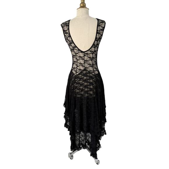 Free People Intimately Free Black lace Dress XS stretch - Picture 2 of 9